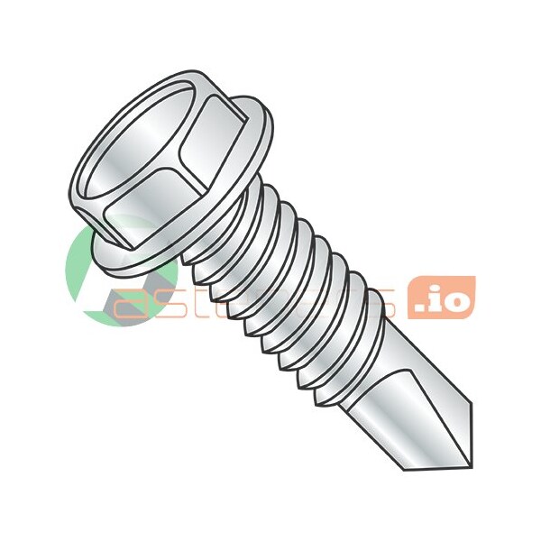 Newport Fasteners Self-Drilling Screw, 5/16"-18 x 3/4 in, Zinc Plated Steel Flange Hex Head External Hex Drive 127365 - main